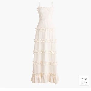 J.CREW Collection ruffle gown in silk tricotine